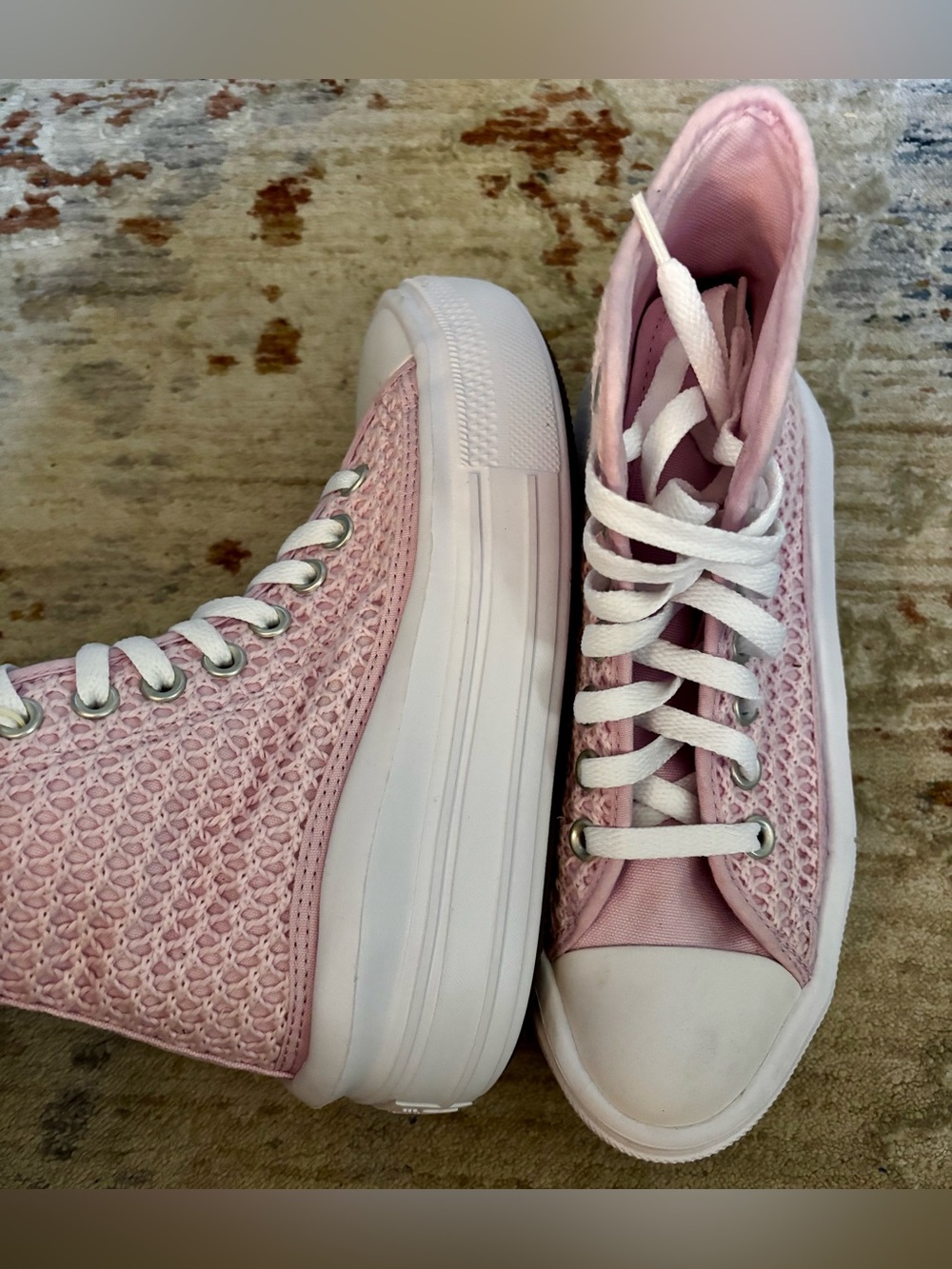 NWT! Converse All Star Chuck Taylor Move Platform Crochet High Top Sneakers - Picture 2 of 5